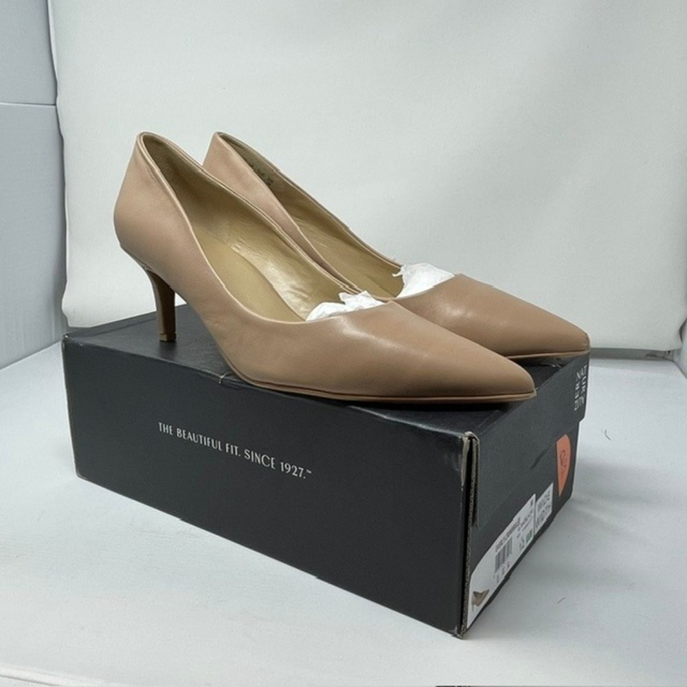 Naturalizer Everly Pumps Womens 12W Crembrulee Tan Leather Pointed Toe Heels New